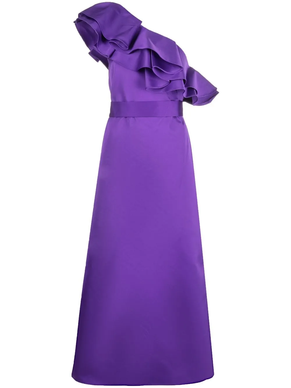 

P.A.R.O.S.H. asymmetric satin midi dress - Purple