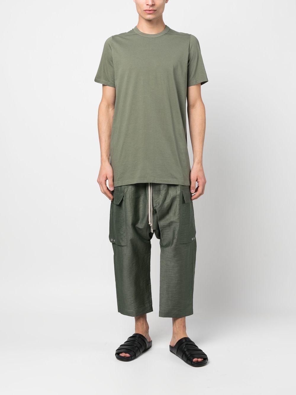 Rick Owens Broek met verlaagd kruis - Groen