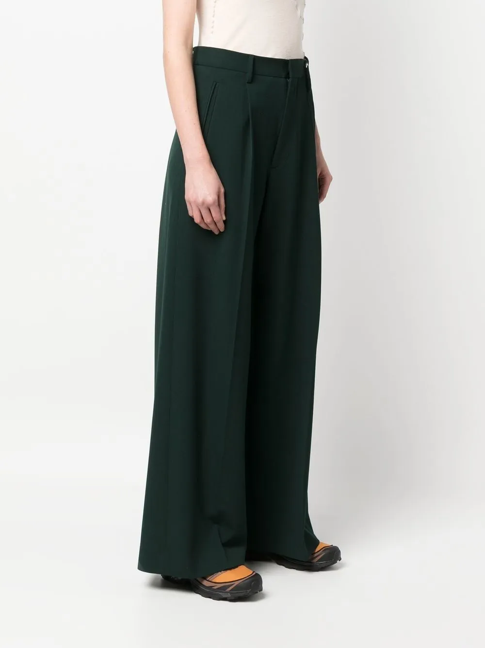 MM6 Maison Margiela high-waisted wide-leg Trousers - Farfetch