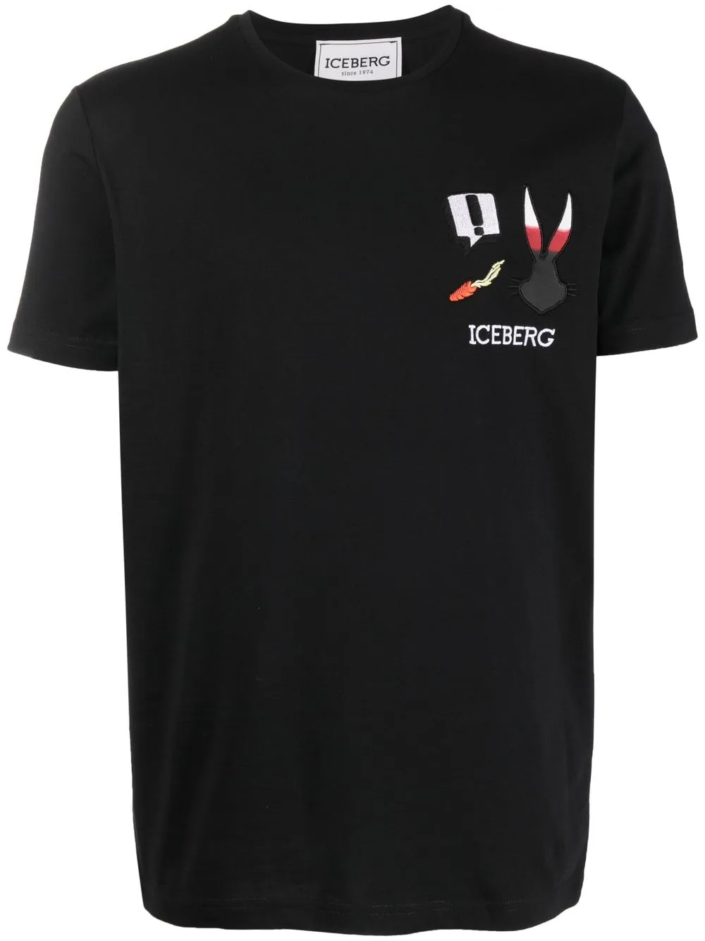 

Iceberg playera con logo estampado - Negro