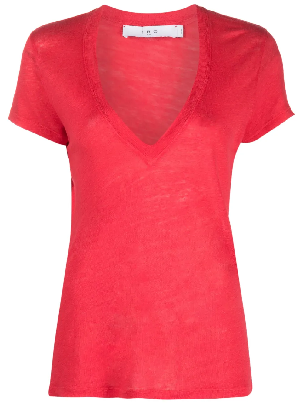Iro Plunging V-neck T-shirt In Grenadine