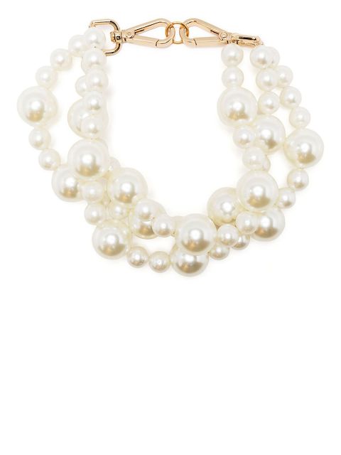 Atu Body Couture asymmetric pearls necklace