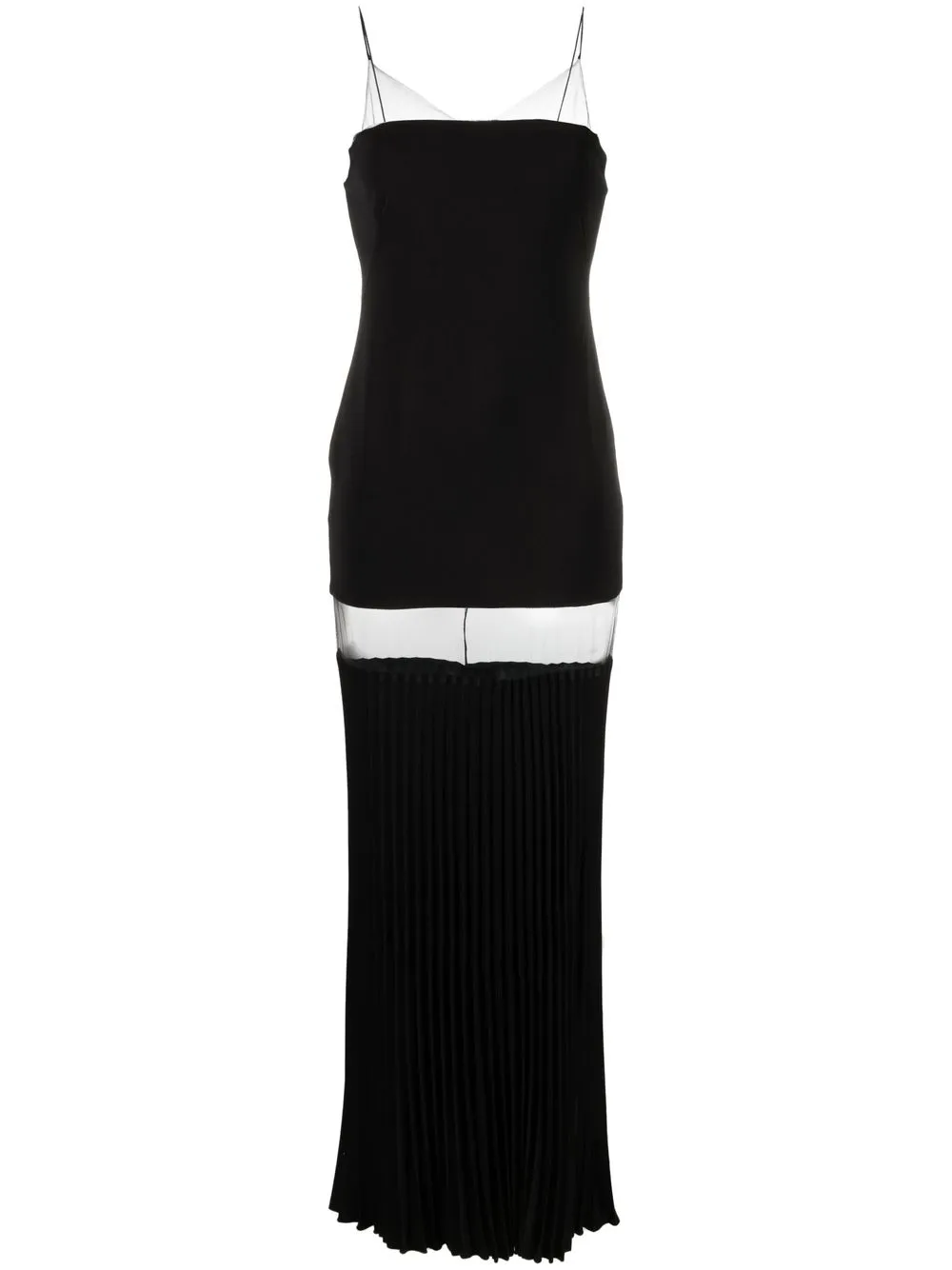 

Atu Body Couture vestido largo con panel transparente - Negro