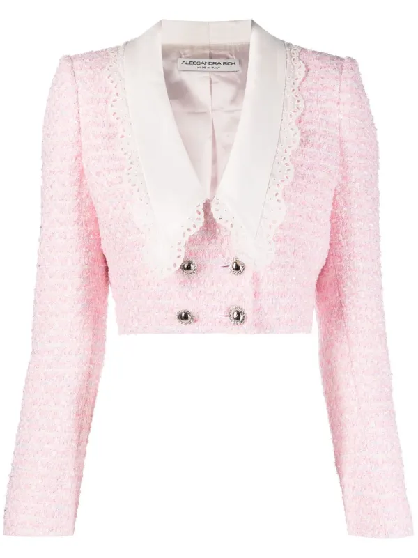 alessandra rich womens cropped jackets