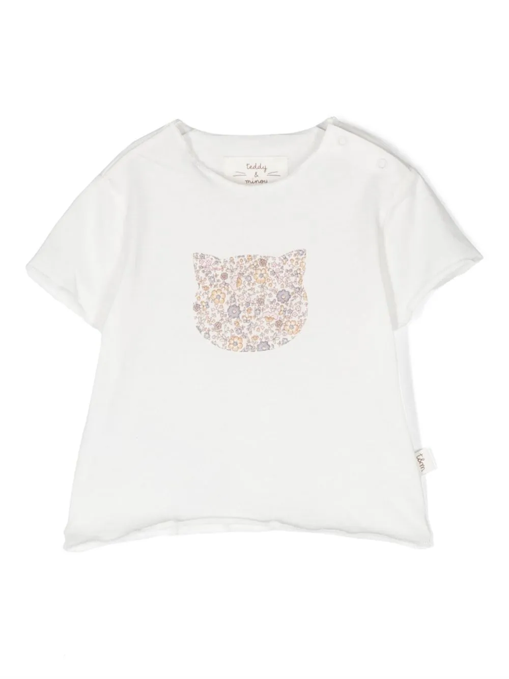 

TEDDY & MINOU cat-motif cotton T-shirt - White
