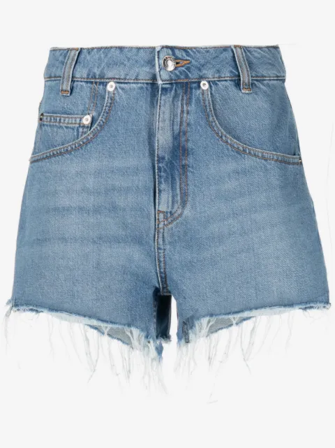 IRO shorts de mezclilla con dobladillo deshilachado