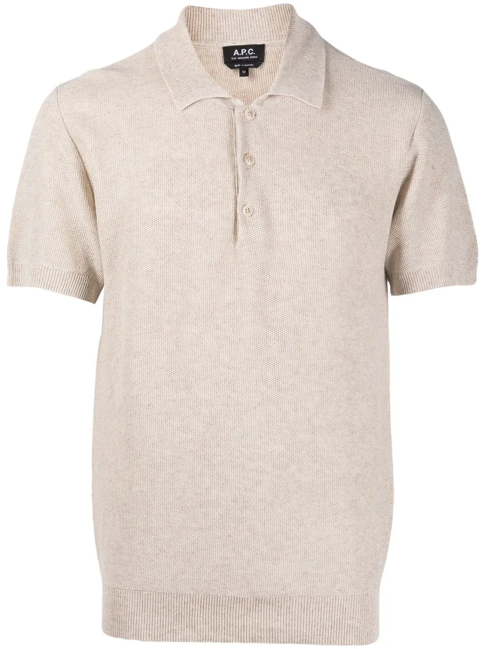 

A.P.C. Fred knitted polo shirt - Neutrals