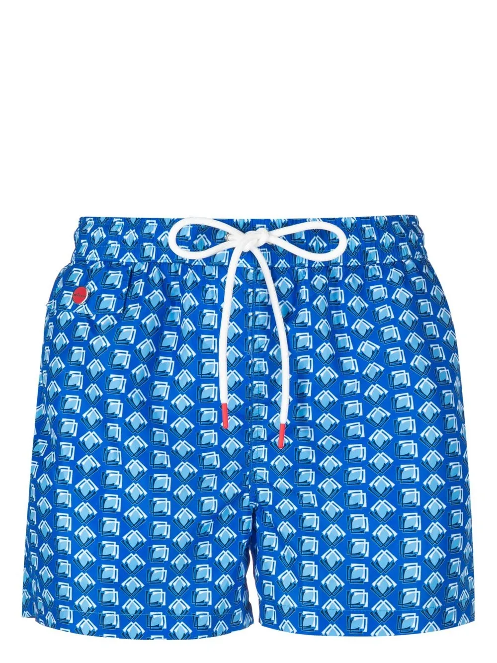 

Kiton shorts de playa con rayas estampadas - Azul