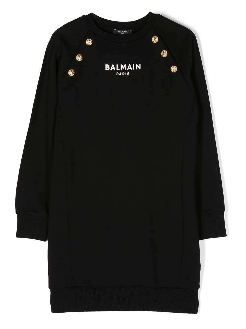 

Balmain Kids button-embellished sweatshirt dress - Black