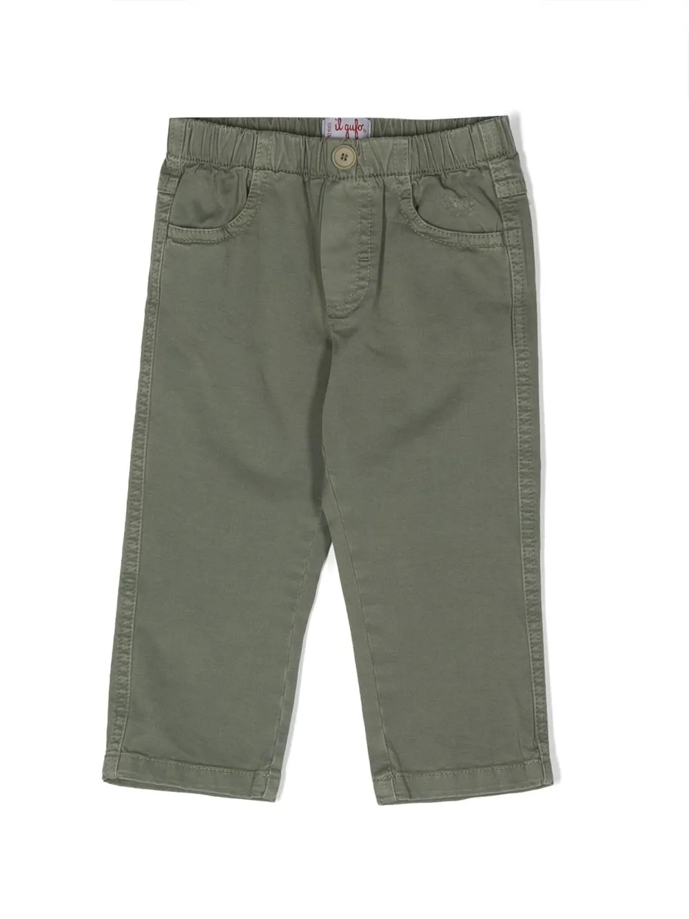 

Il Gufo elasticated-waist cotton chinos - Green