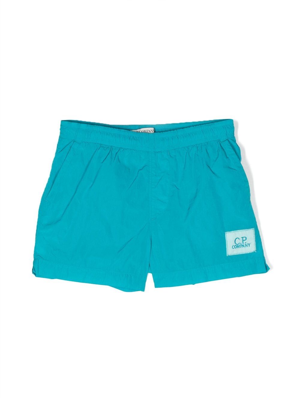 

C.P. Company Kids logo-patch swim shorts - Blue