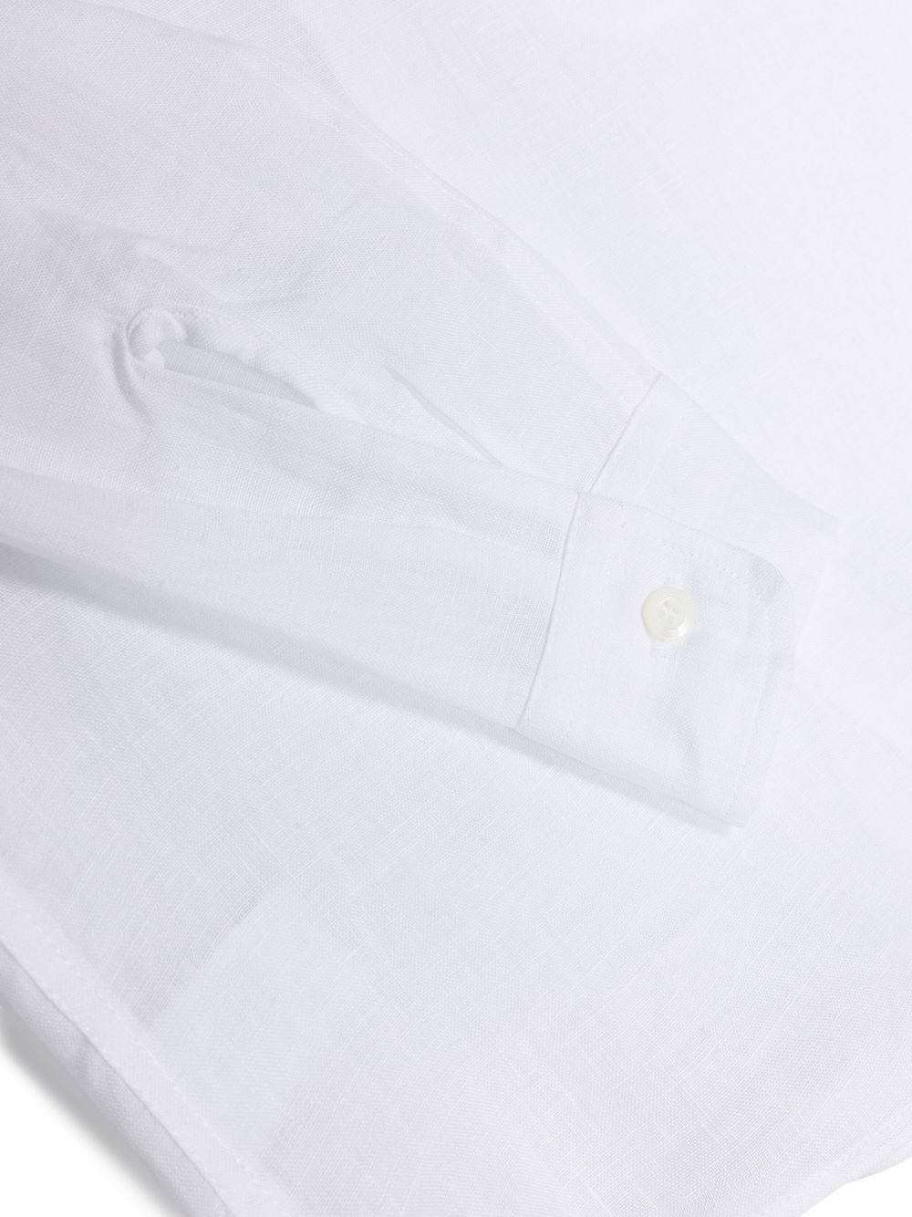 Shop Brunello Cucinelli Band-collar Cotton Shirt In White