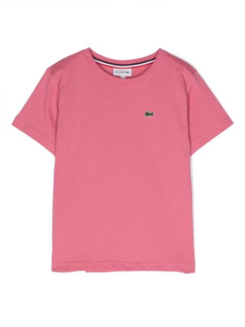 Lacoste Kids - logo-patch crew-neck T-shirt