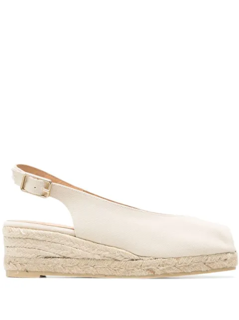 Castañer alpargatas con peep-toe y tacón de 55mm