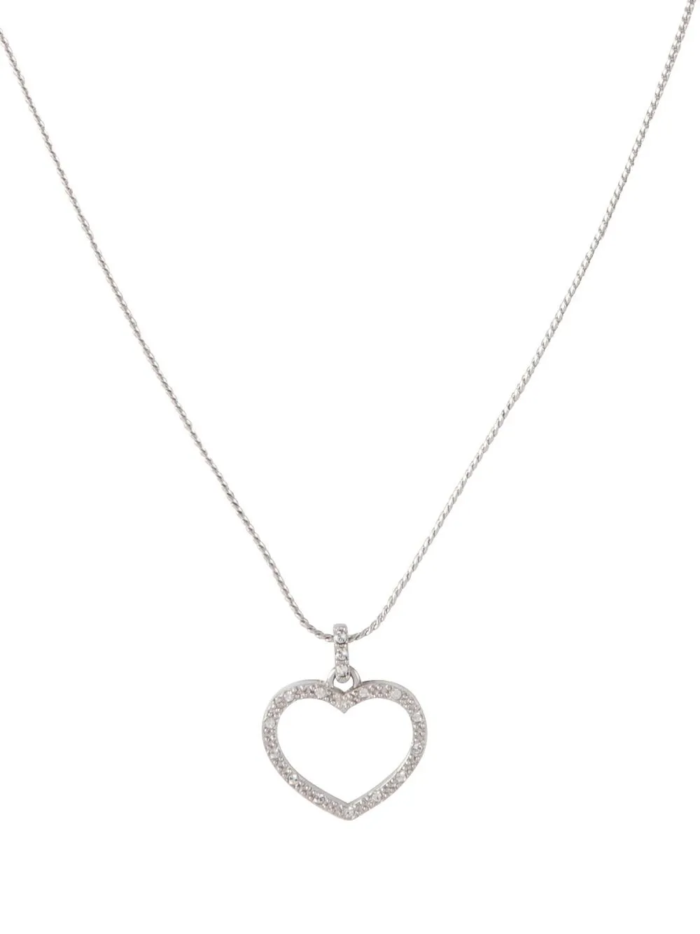 

Nina Ricci 1980s heart pendant necklace - Silver