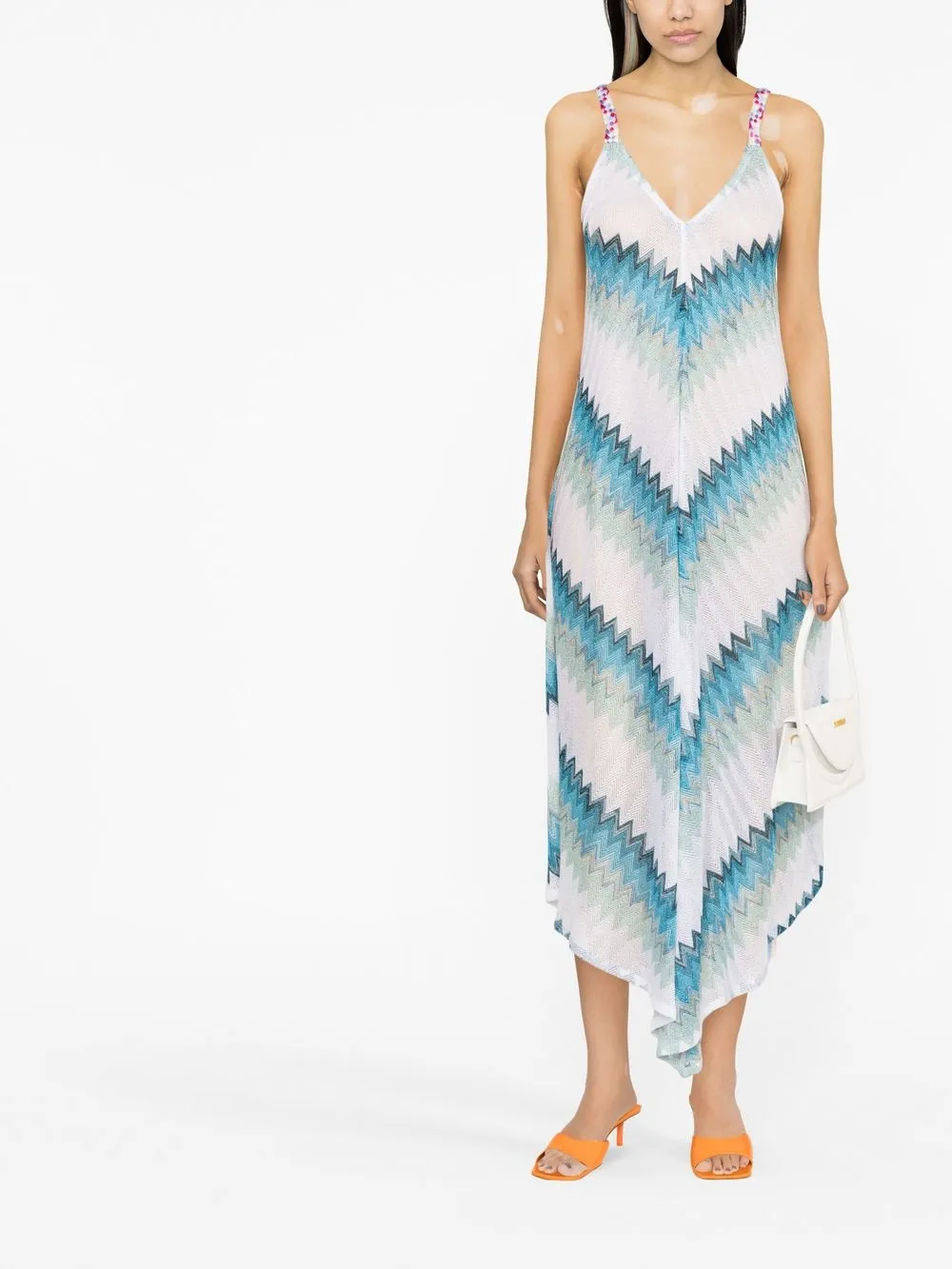 Missoni Gehaakte mini-jurk - Wit