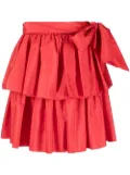 Saint Laurent Pre-Owned bow-detail pleated miniskirt - Red
