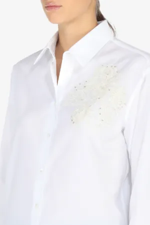 Lace-Appliqué Shirt