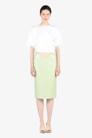 Tailored Leather Pencil Skirt