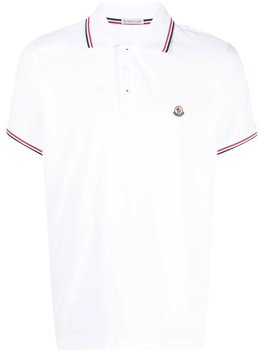 

Moncler logo patch polo shirt - White