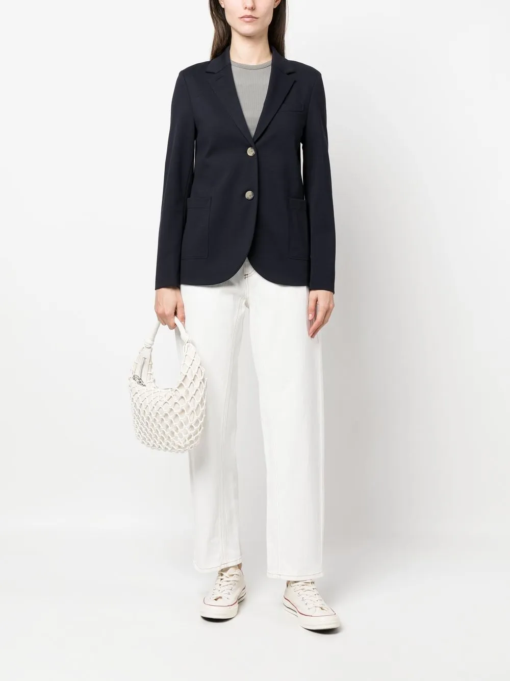 Harris Wharf London Notched-collar Single-breasted Blazer In 蓝色