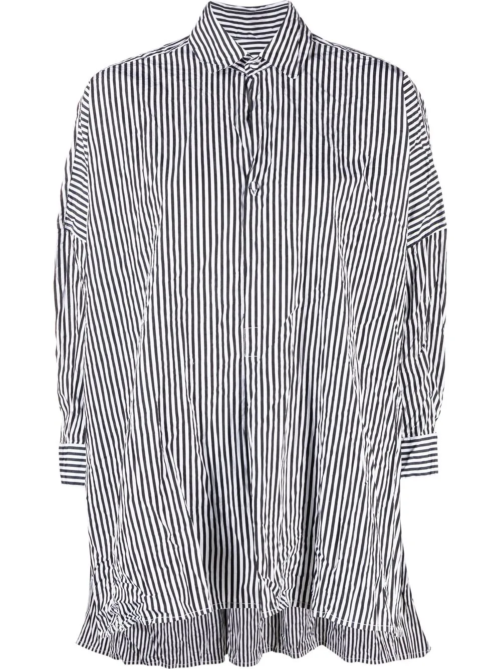 daniela gregis oversized stripe-pattern shirt - white