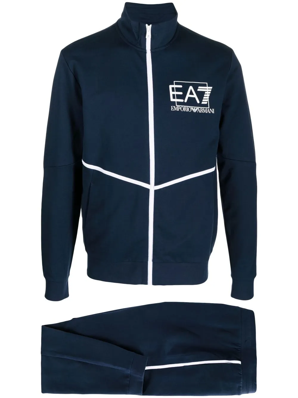 

Ea7 Emporio Armani traje deportivo con logo estampado - Azul