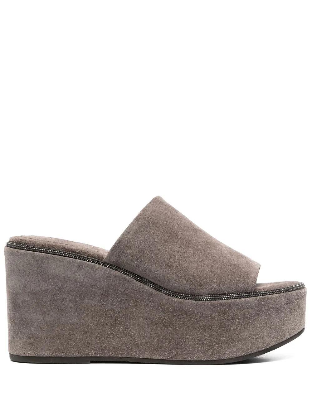 

Brunello Cucinelli 90mm open-toe platform mules - Grey