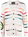 BARROW stripe-print V-neck cardigan - Neutrals