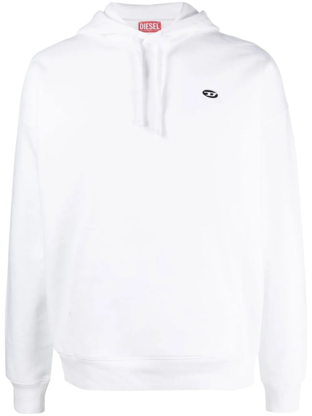 

Diesel logo-patch long-sleeve hoodie - White