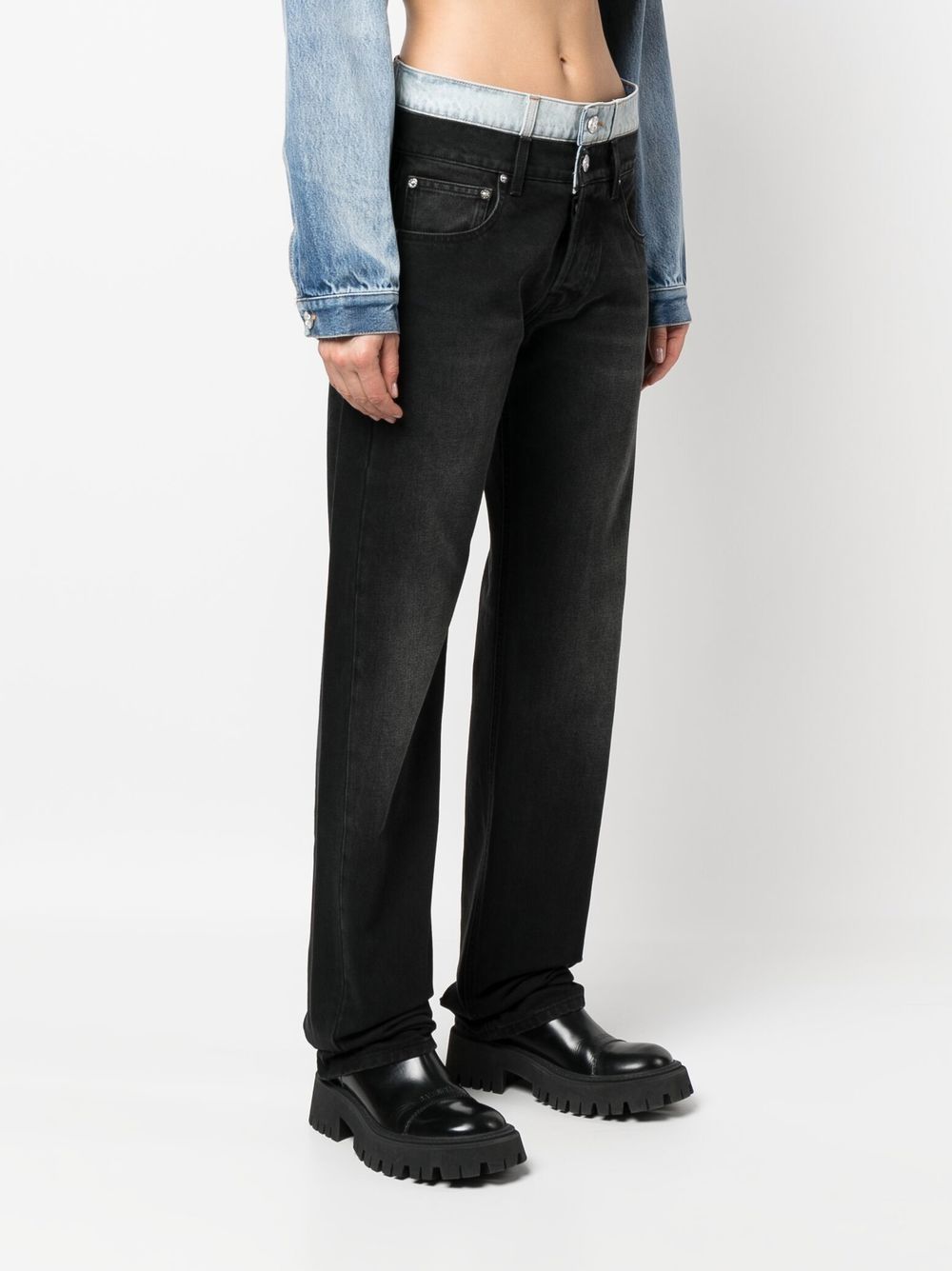 Shop Vtmnts Mid-rise Straight-leg Jeans In Blue