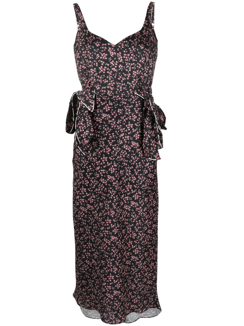 

Parlor floral-print sleeveless dress - Black