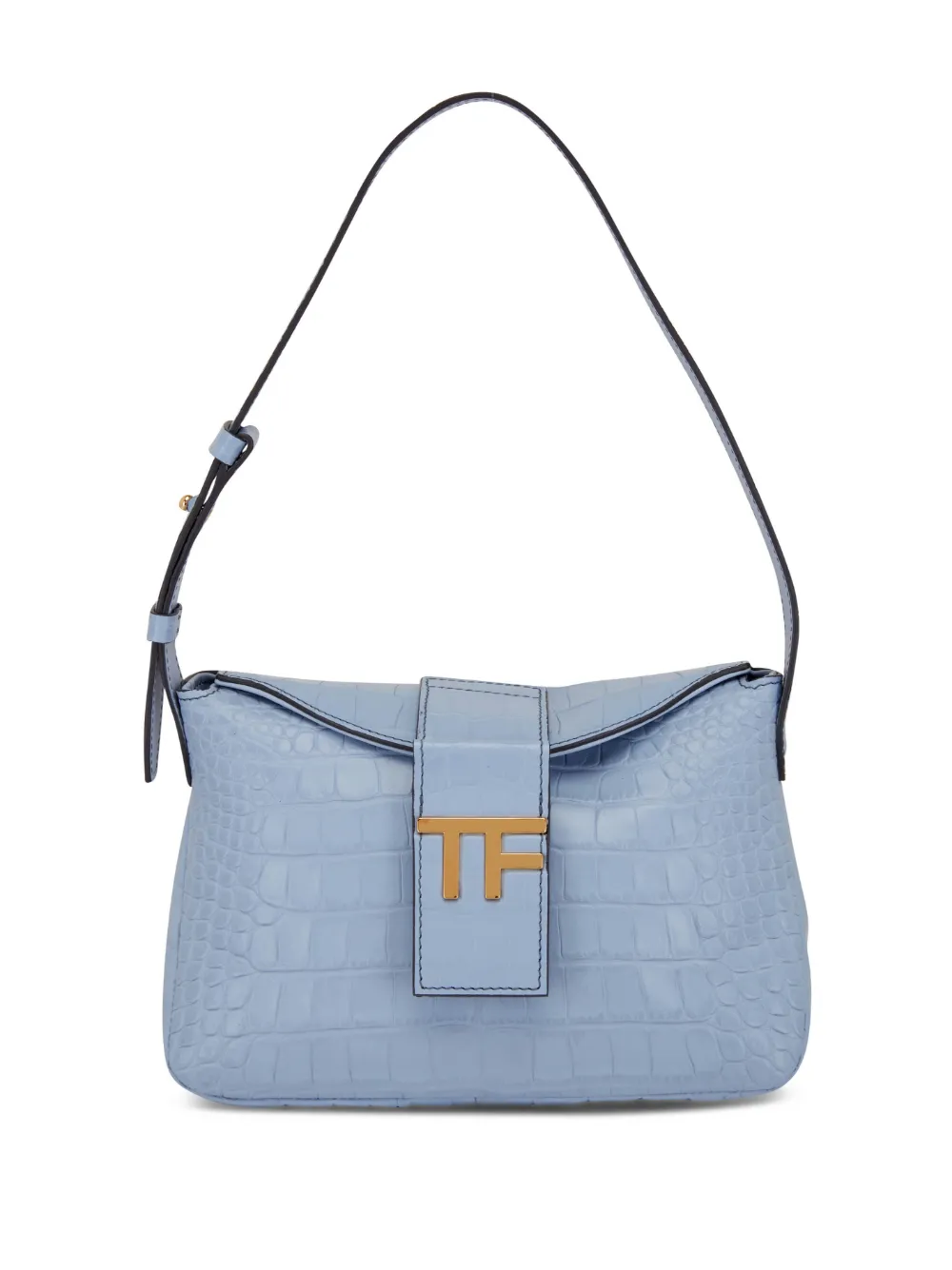 TOM FORD crocodile-embossed shoulder bag - Blue
