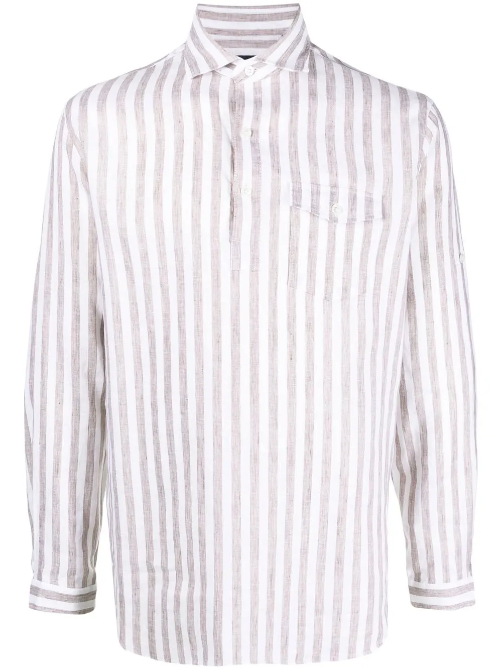 

Lardini stripe-print long-sleeved shirt - Neutrals