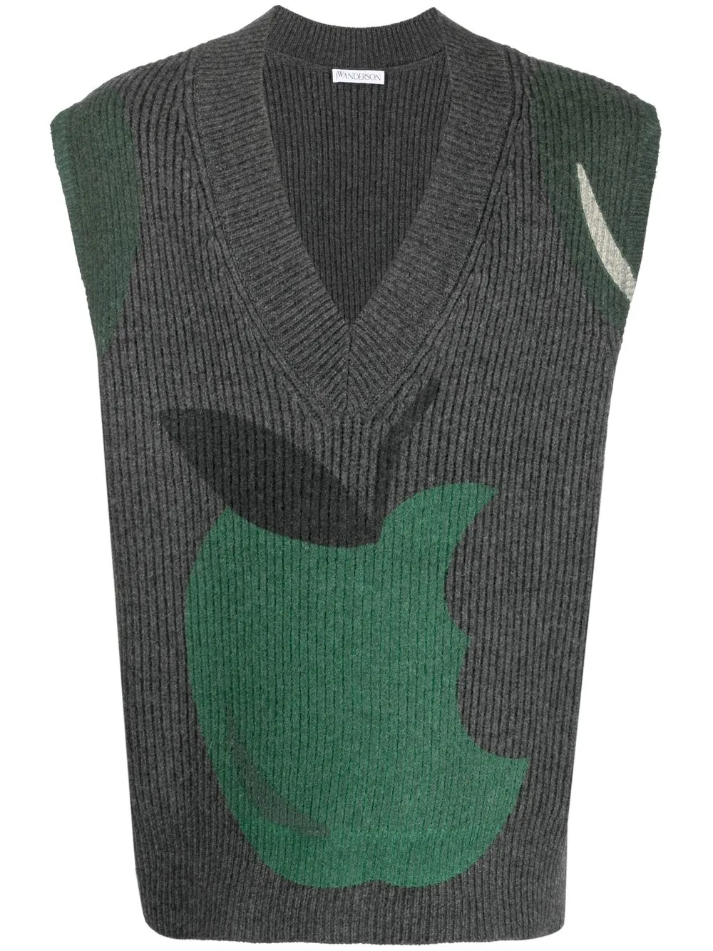 

JW Anderson apple-detail knit vest - Grey