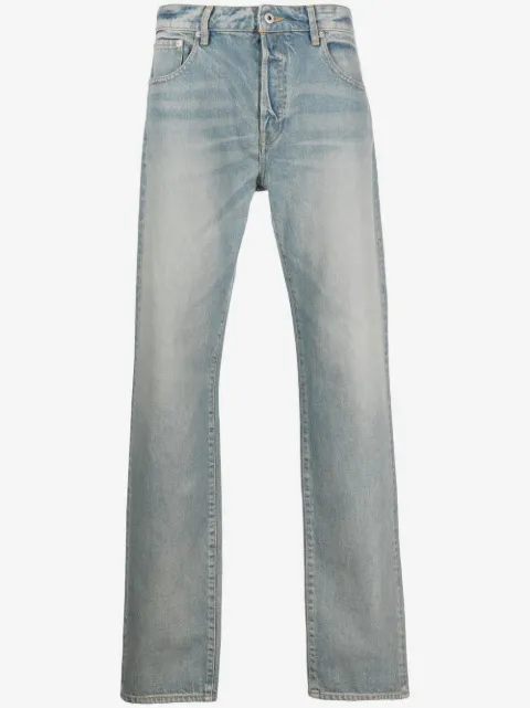 Kenzo pantalones rectos con parche del logo 