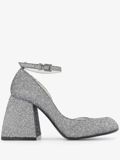 Nodaleto square-toe block-heel pumps