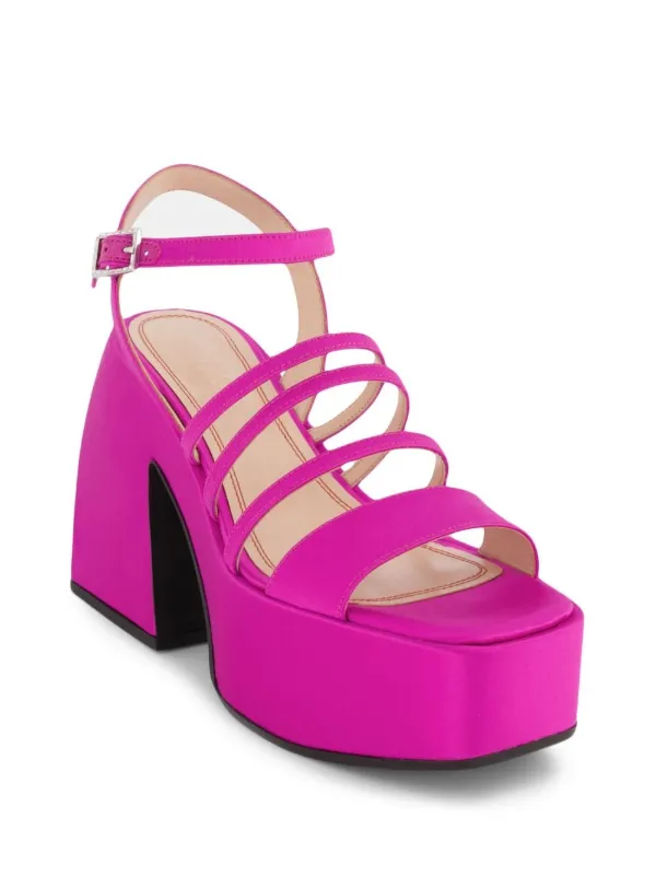 サンダル・ミュール Nodaleto Satin Pink Bulla Chibi Sandals Bulla Chibi satin platform sandals in pink - Nodaleto