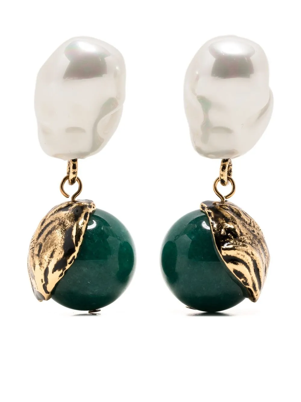 

Erdem Aventurine stone stud earrings - Green