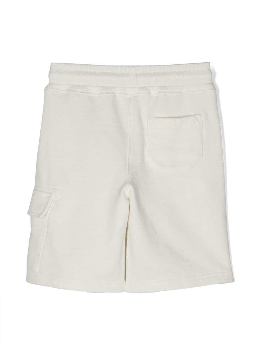 C.P. Company Kids Shorts met logoplakkaat - Wit