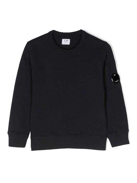 C.P. Company Kids logo-appliqué crew neck sweatshirt