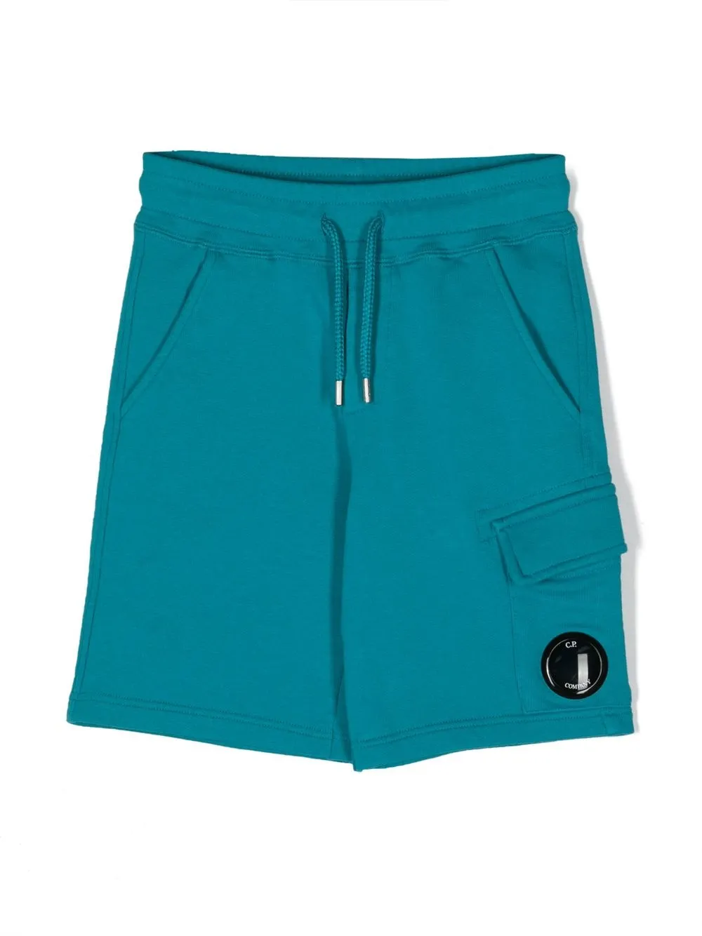 

C.P. Company Kids shorts con aplique del logo - Azul