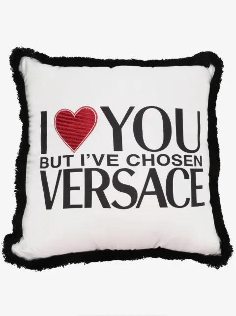 Versace cojín con estampado I Love You But 
