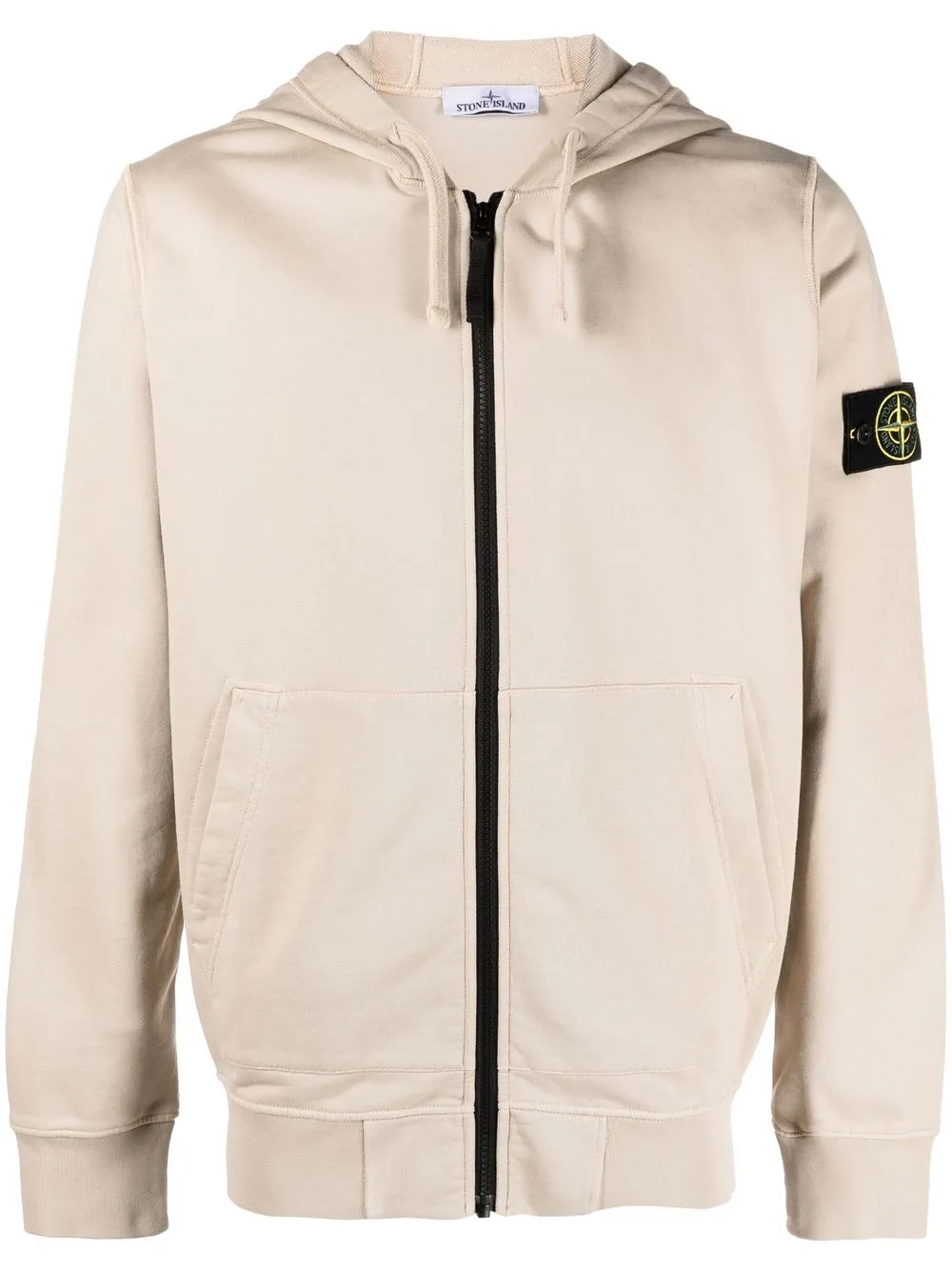

Stone Island Compass-logo zip-up hoodie - Neutrals