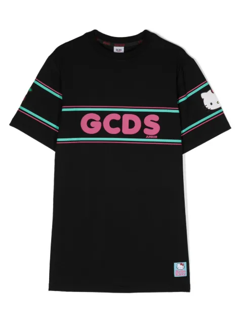 Gcds Kids vestido estilo playera con logo estampado