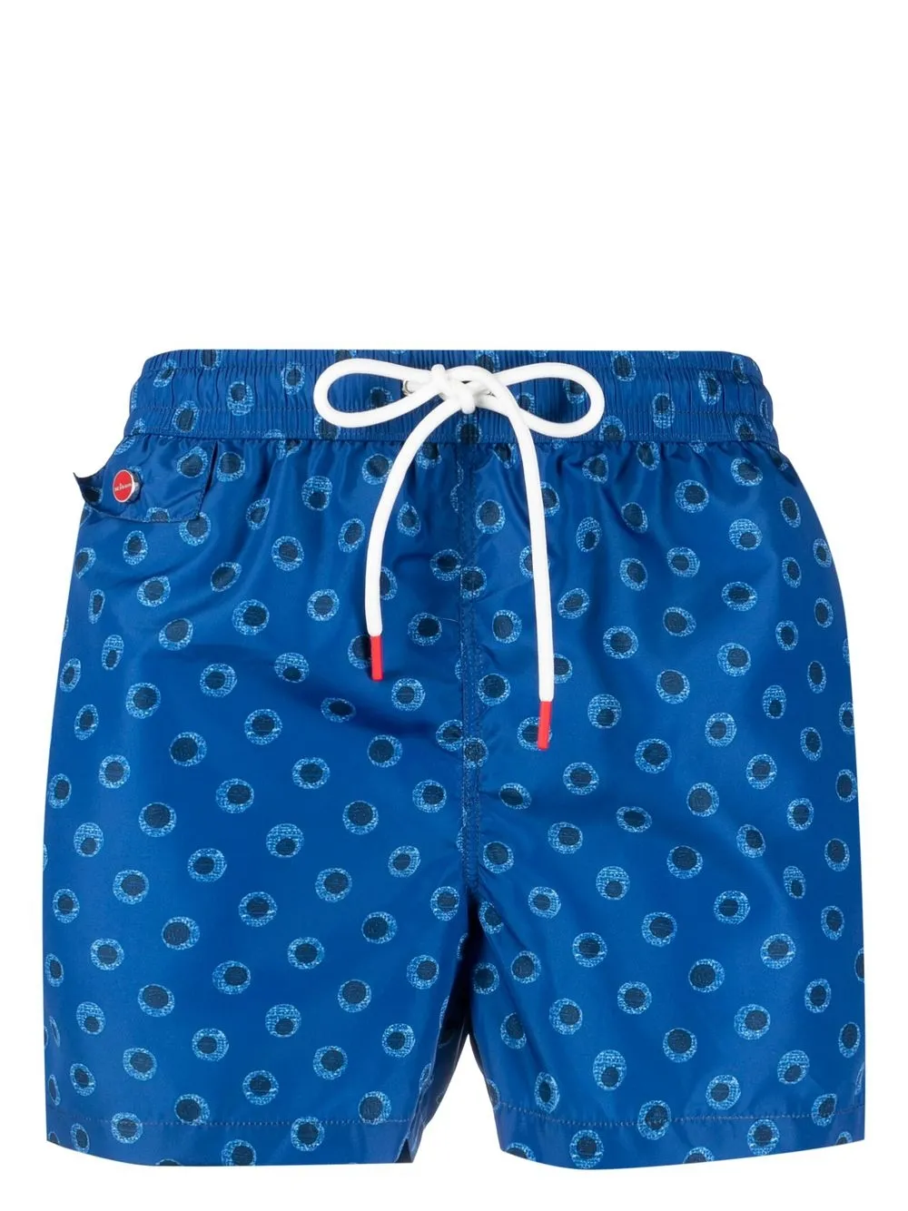 

Kiton polka-dot drawstring swim shorts - Blue