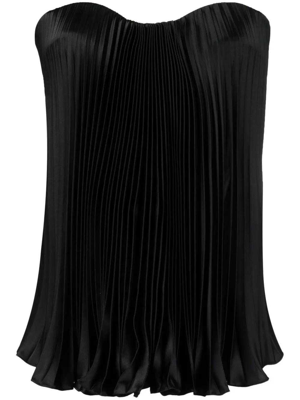 

STYLAND strapless pleated top - Black