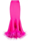 STYLAND feather-trim flared skirt - Pink