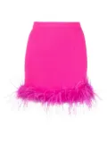 STYLAND feather-trimmed mini skirt - Pink