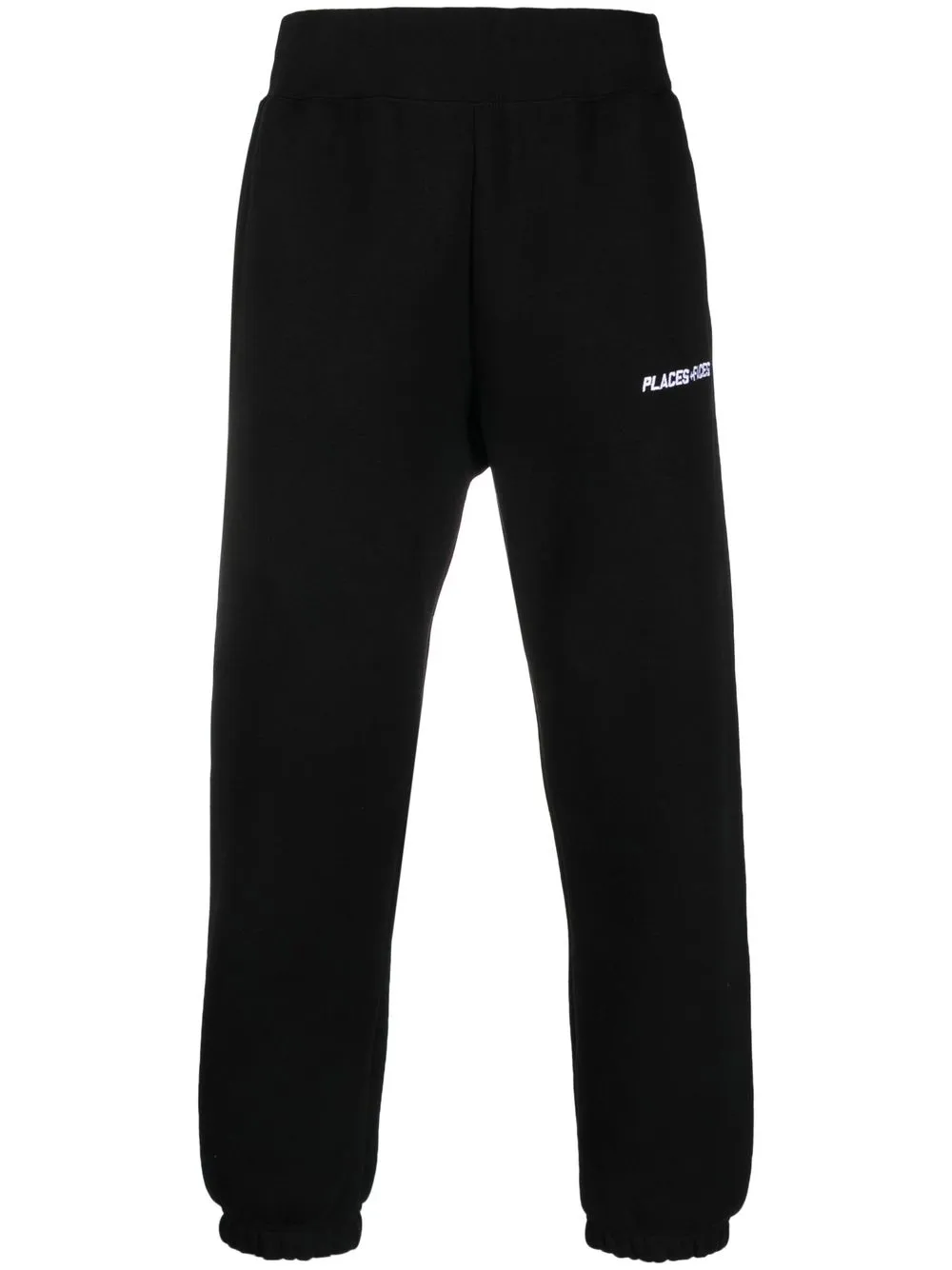 PLACES+FACES logo-embroidery track pants - Black